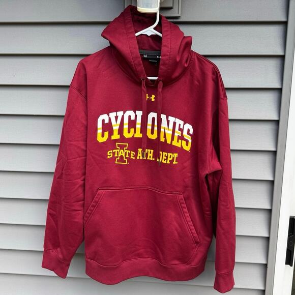 Iowa State Cyclones size L Under Armour Athletic Dept. Hoodie Sweatshirt - Picture 1 of 10